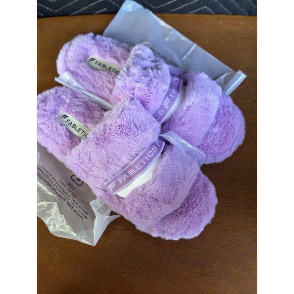Fabletics Shoes Womens Size 10  Faux Fur Slipper Slides Cozy House Indoor